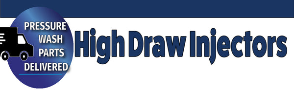 High Draw Pressure Wash Injectors